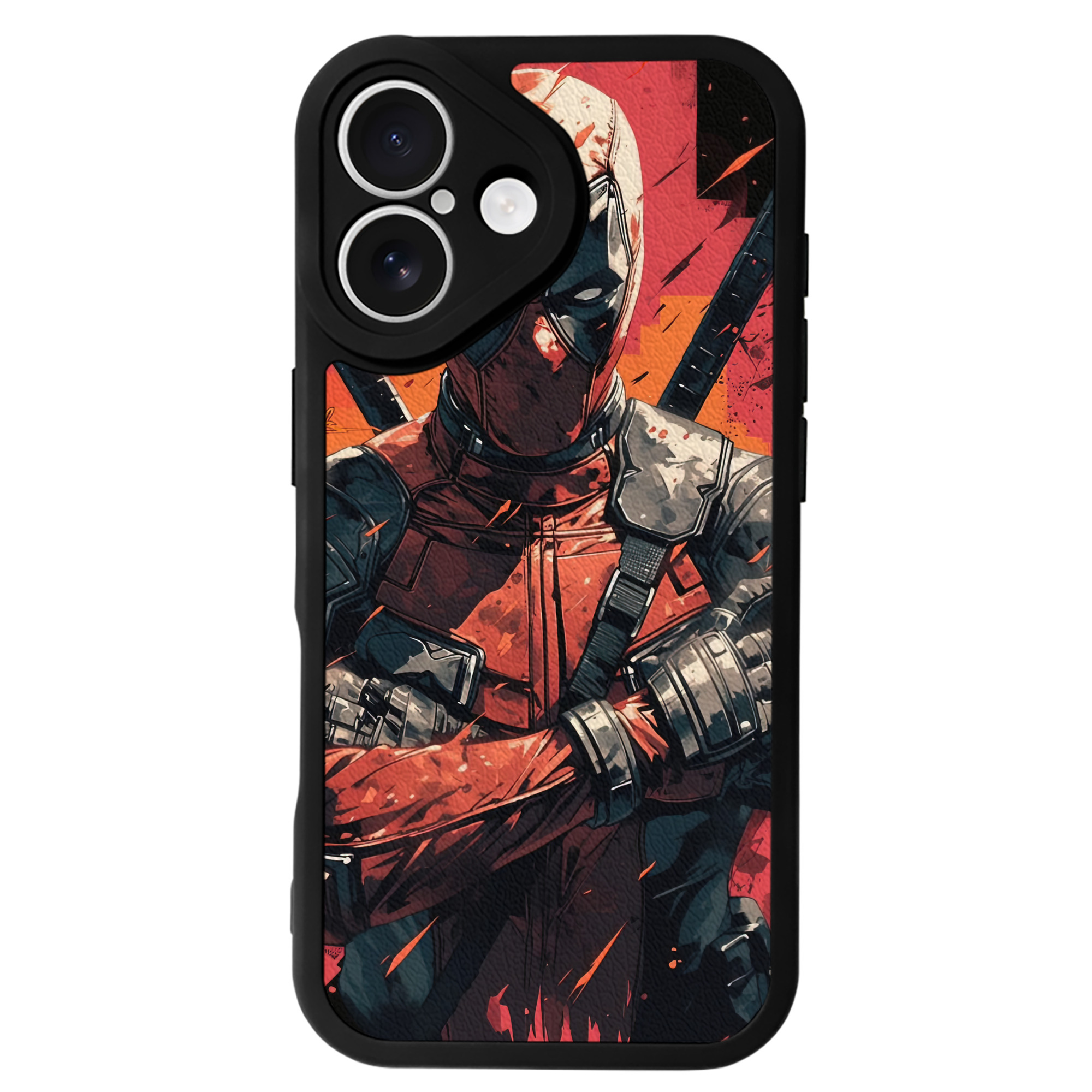 （画像用） Deadpool デッドプール 【iPhone 16シリーズ対応】シリコンスマホケース（レザー調） 材質：シリコン